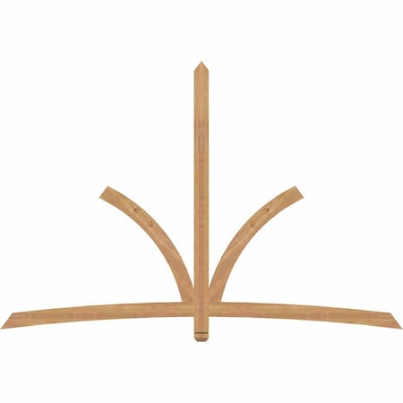 Ekena Millwork Davenport Timber Gable Bracket, Western Red Cedar, 96"W x 64"H x 1 1/2"D x 3 1/2"F, 16/12 Pitch GBW096X64X0204DAV00SWR